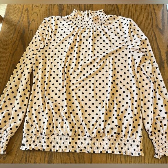 Adrianna Papell Polka Dot Blouse - Picture 1 of 9